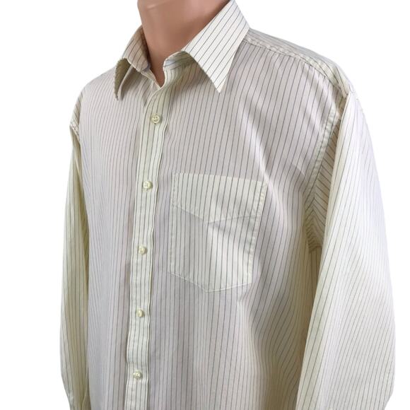 Tommy Hilfiger Ithaca Button Front Dress Shirt Striped Size 16.5 Large - Picture 4 of 8